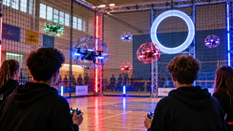 Узагальнена ілюстрація Drone Soccer, створена ШІ