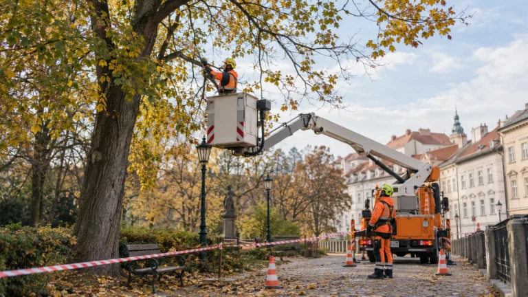 Ілюстрація догляду за деревами у міському парку, створена ШІ